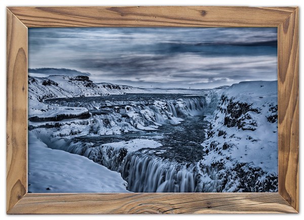 Der Gullfoss Wasserfall im Winter